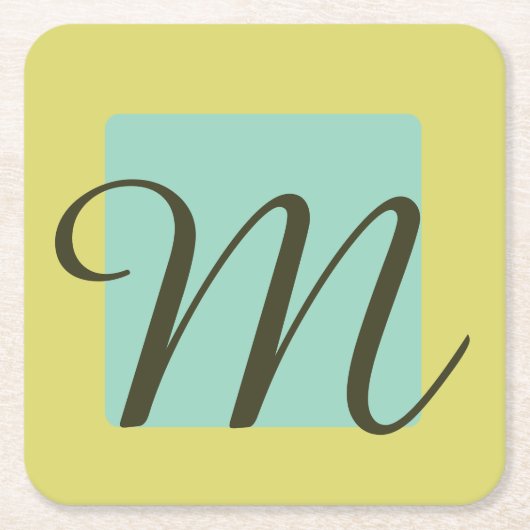 Customizable emblem  vierkante kartonnen onderzetter (Voorkant)