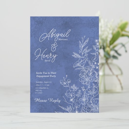 Customizable engagement party invitation (Debout devant)