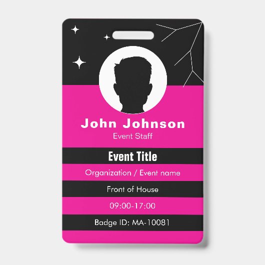 Customizable event badge ID (Avant)