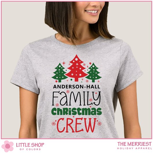 Customizable Family Christmas Crew T-shirt