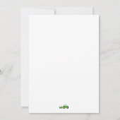 Customizable Farm Tractor Birthday Invitation Kaart (Achterkant)