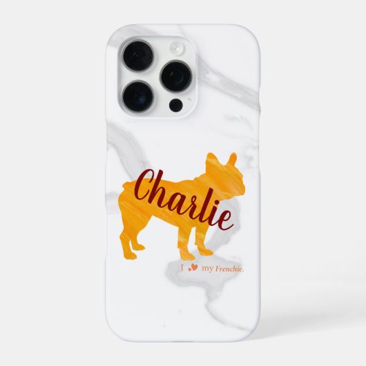 Customizable French Bulldog Pastel - Frenchie iPhone Hoesje (Achterkant)
