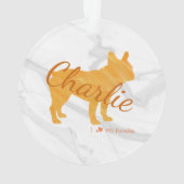 Customizable French Bulldog Pastel Orange Frenchie (dos)