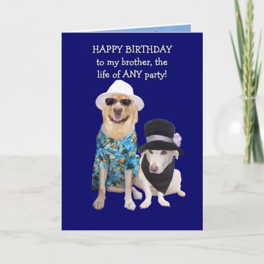 Customizable Funny Dog/Lab Birthday Kaart (Voorkant)