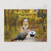 Customizable Funny Thanksgiving Postcard Feestdagenkaart (Voorkant)