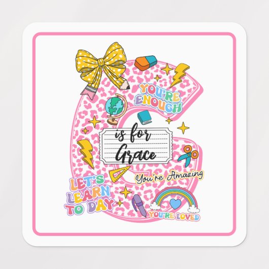Customizable “G is for” Alphabet Art – Inspiration Labels (Design 1)
