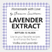 Customizable Gingham Extract Label (Voorkant)