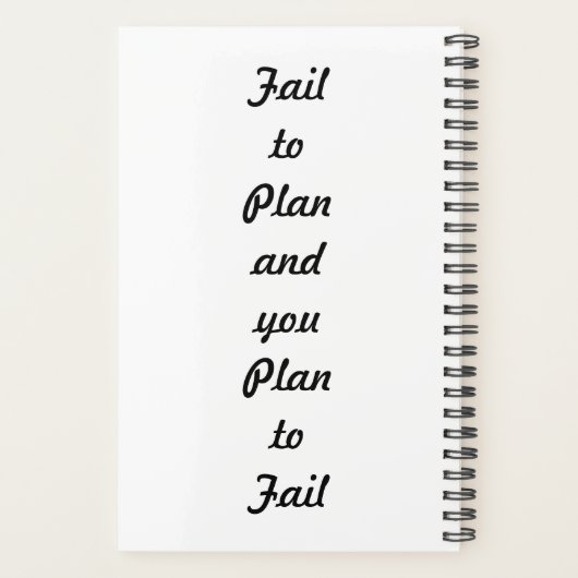 Customizable Gone Fishing Planner (Achterkant)