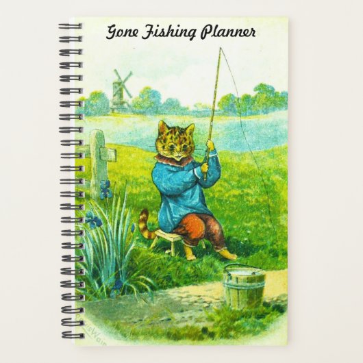 Customizable Gone Fishing Planner (Voorkant)