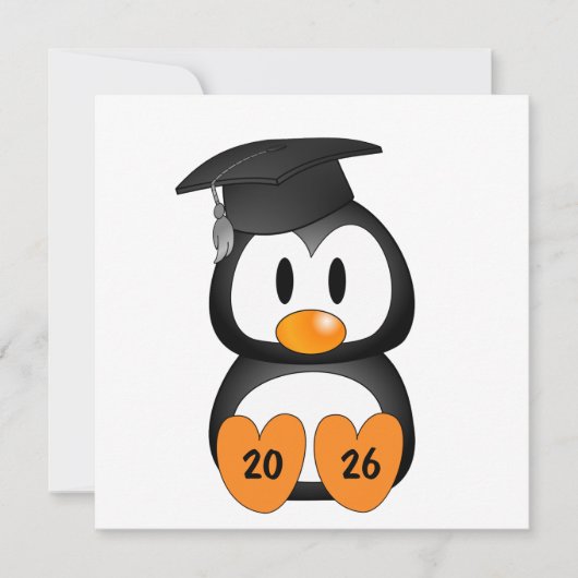 Customizable Graduation Penguin Kaart (Voorkant)