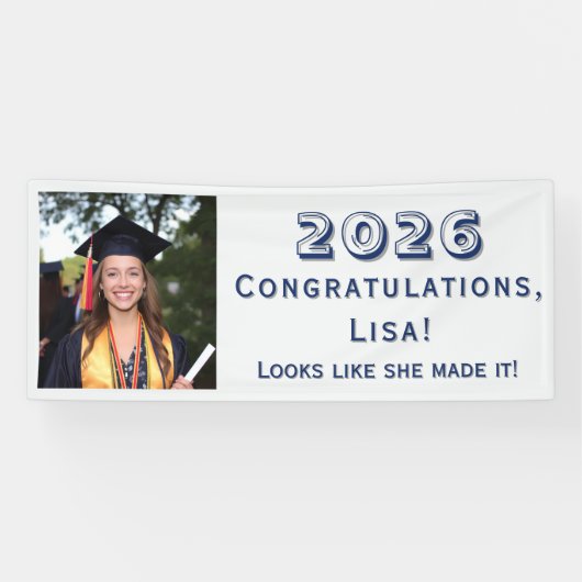 Customizable Graduation  Spandoek (Horizontaal)