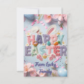 Customizable Greating Easter Kaart (Achterkant)