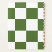 Customizable Green Checkered Teacher Planner (Achterkant)