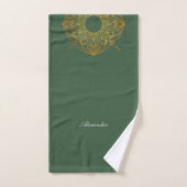 Customizable Green Serenity: Bad Handdoek (Handdoek)