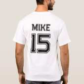 customizable groom bachelor party jersey  t-shirt (Achterkant)