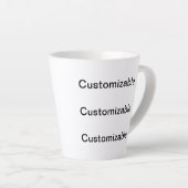 CUSTOMIZABLE Grosse Mug Latte (Angle droit)