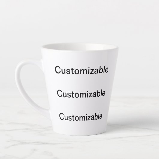 CUSTOMIZABLE Grosse Mug Latte (Gauche)