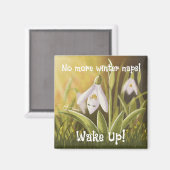 Customizable Hand Drawn Snowdrop Floral Magneet (Voorkant / Achterkant)
