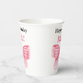 Customizable Happy Birthday Bow Paper Cup Papieren Bekers (Links)