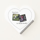 Customizable Heart Shaped Pet Notebook Notitieboek (Achterkant)