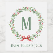 Customizable Holiday Letter and Gift Stickers  (Enkel label)