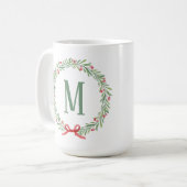 Customizable Holiday Letter Coffee Mug (Devant gauche)