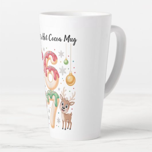Customizable Hot Cocoa Mug – Sweet Holiday Meme  Latte Mok (Rechterhoek)