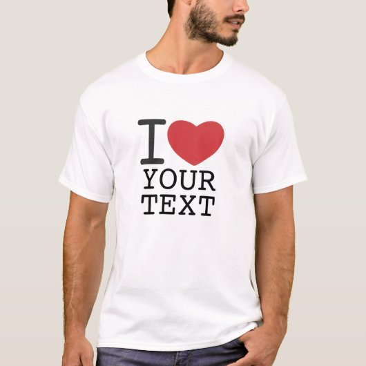 customizable I HEART SHIRT (Voorkant)