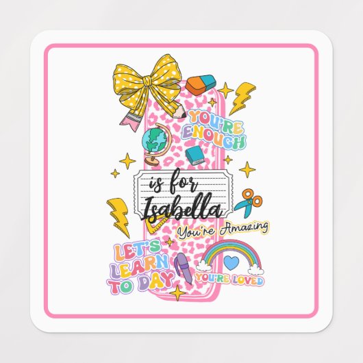 Customizable “I is for” Alphabet Art – Inspiration Labels (Design 1)
