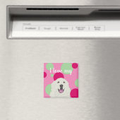 Customizable I love my Great Pyrenees Magnet Magneet (Insitu (Vaatwasser))