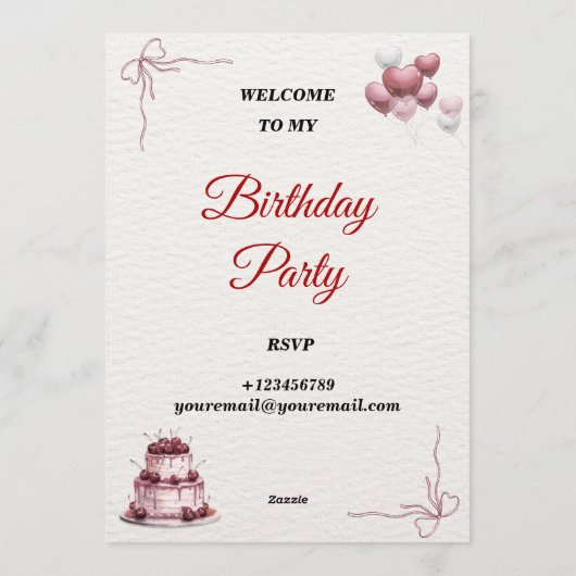 customizable  kaart (Achterkant)