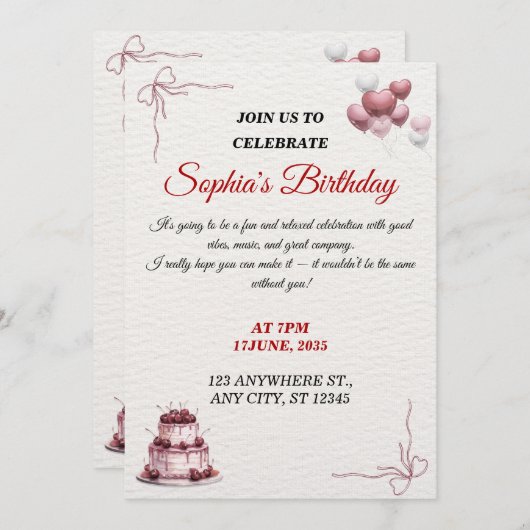 customizable  kaart (Voorkant / Achterkant)