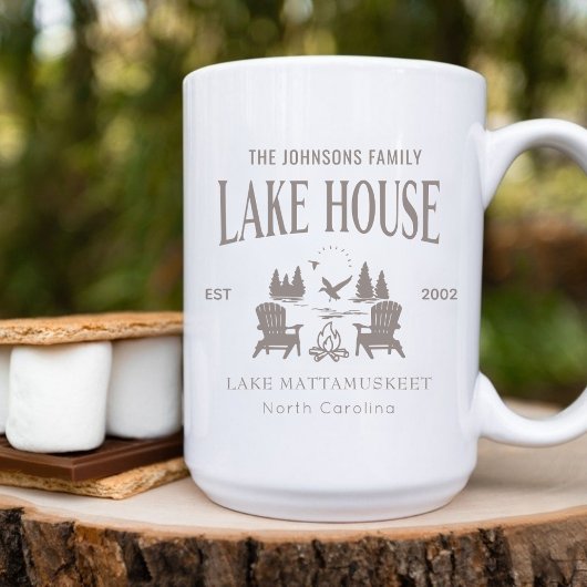 Customizable Lake House House Warming Gift 15oz Koffiemok