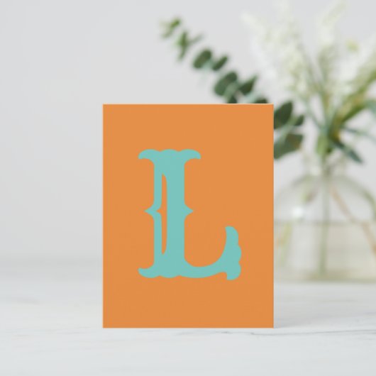 Customizable Letters and Cozaar! L Postcard Briefkaart (Staand voorkant)