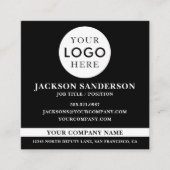 Customizable Logo Professional Black QR Code Vierkante Visitekaartje (Voorkant)