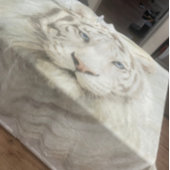 Customizable Majestic White Bengal Tiger Animal Fleece Deken
