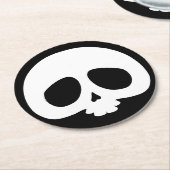 Customizable Mini Skull Ronde Kartonnen Onderzetter (Gebogen)