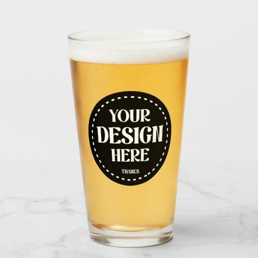 Customizable, modern, sleek & timeless glas (Voorkant gevuld)