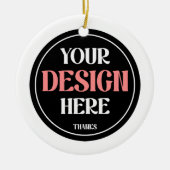 Customizable, modern, sleek & timeless keramisch ornament (Voorkant)