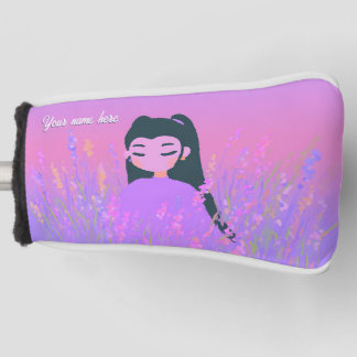 Customizable Name Golf Girl Lavender Daydream Golfheadcover