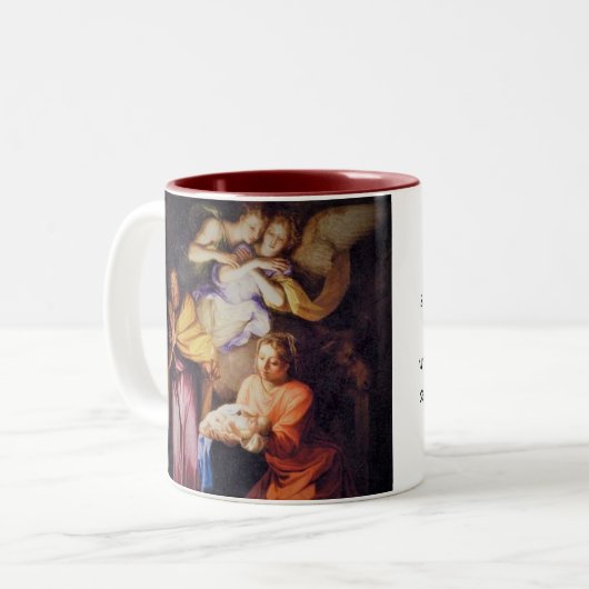 Customizable Nativity Prayer Mug (Devant gauche)