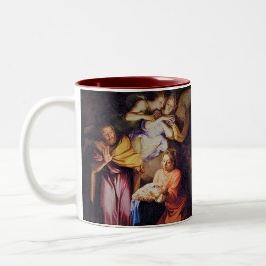 Customizable Nativity Prayer Mug Tweekleurige Koffiemok