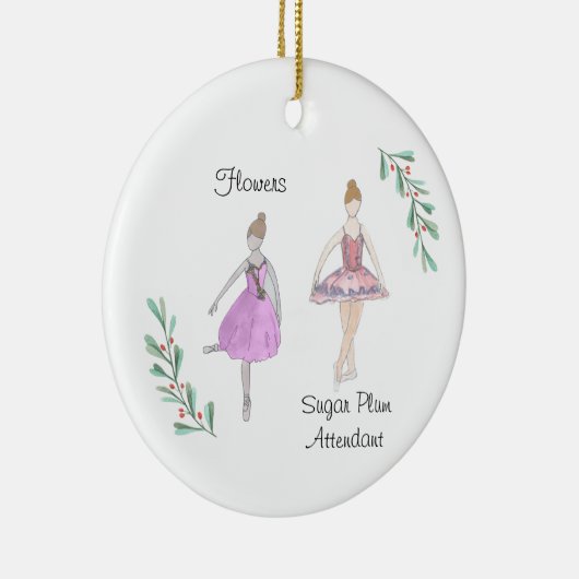 Customizable  Nutcracker Flowers/Sugar Plum  Keramisch Ornament (Rechts)