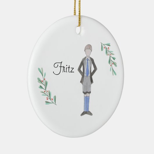 Customizable  Nutcracker Fritz Keepsake Keramisch Ornament (Rechts)