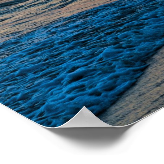 Customizable Ocean Sunset image with placeholders Poster (Hoek)