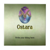 Customizable Ostara Ceramic Tile Tegeltje (Voorkant)