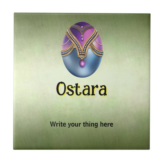 Customizable Ostara Ceramic Tile Tegeltje (Voorkant)
