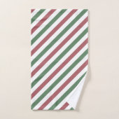 Customizable Pastel Christmas Stripes (Serviette à main)