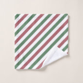Customizable Pastel Christmas Stripes (Gant de toilette)