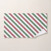 Customizable Pastel Christmas Stripes (Serviette à main)